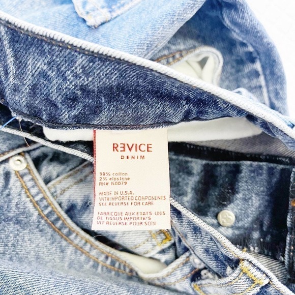 Revice Mom Jeans Distressed Vintage Wash Denim Button Fly SZ28 - Picture 5 of 9